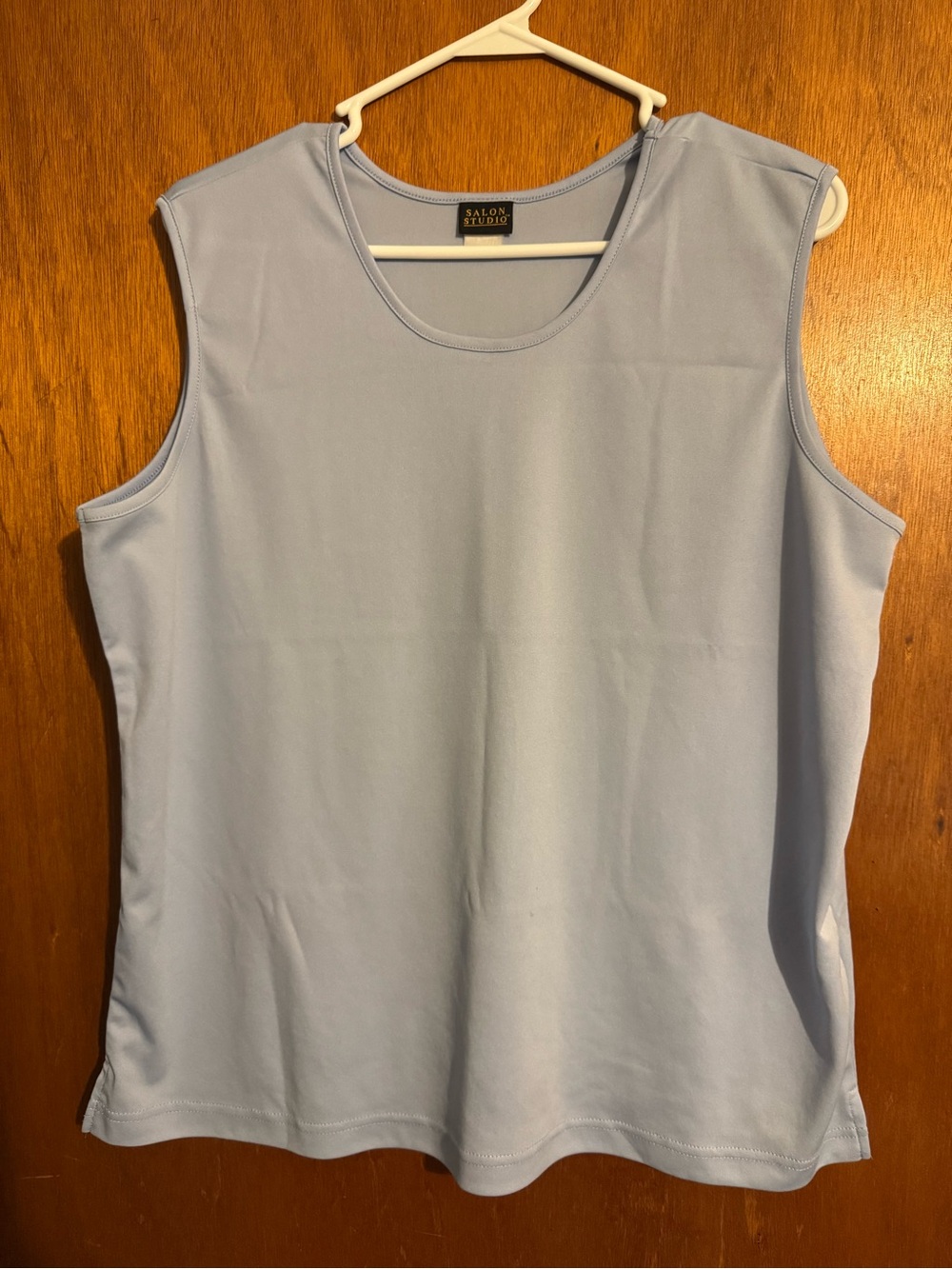 Salon Studio Light Blue Sleeveless Crewneck Tank